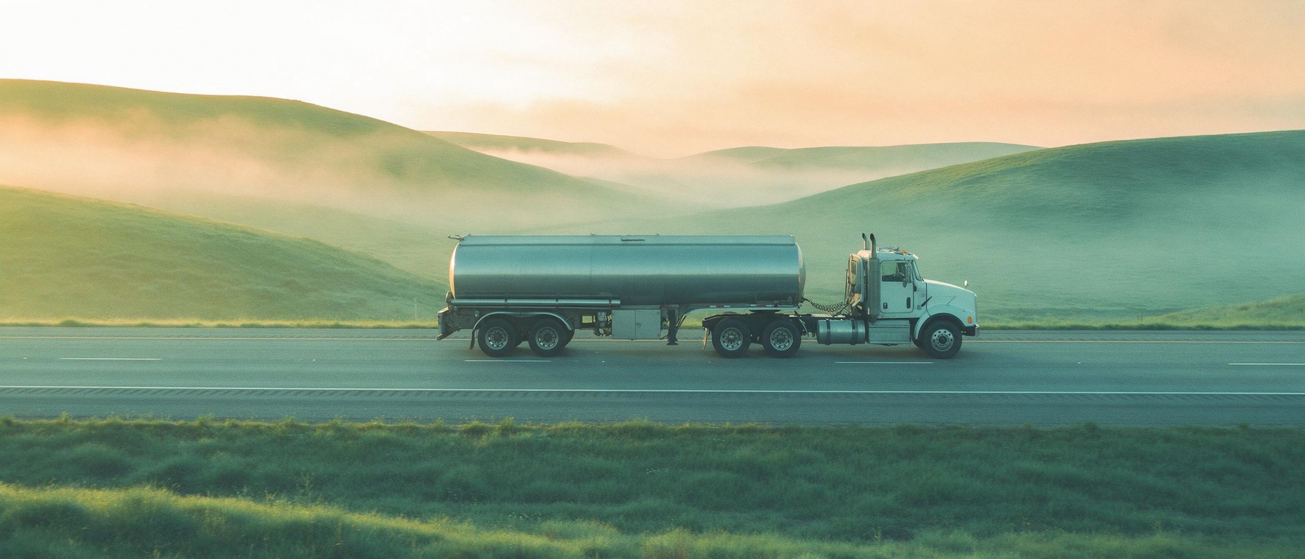 Road tanker on the highway